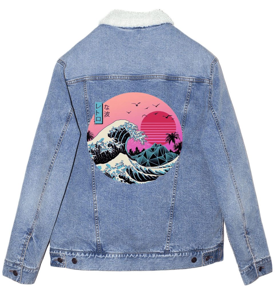 GREAT RETRO WAVE by VINCENT TRINIDAD custom denim jacket by DenimINK