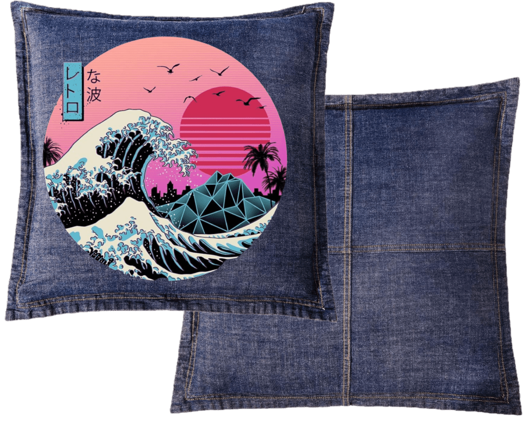GREAT RETRO WAVE by VINCENT TRINIDAD custom denim jacket by DenimINK