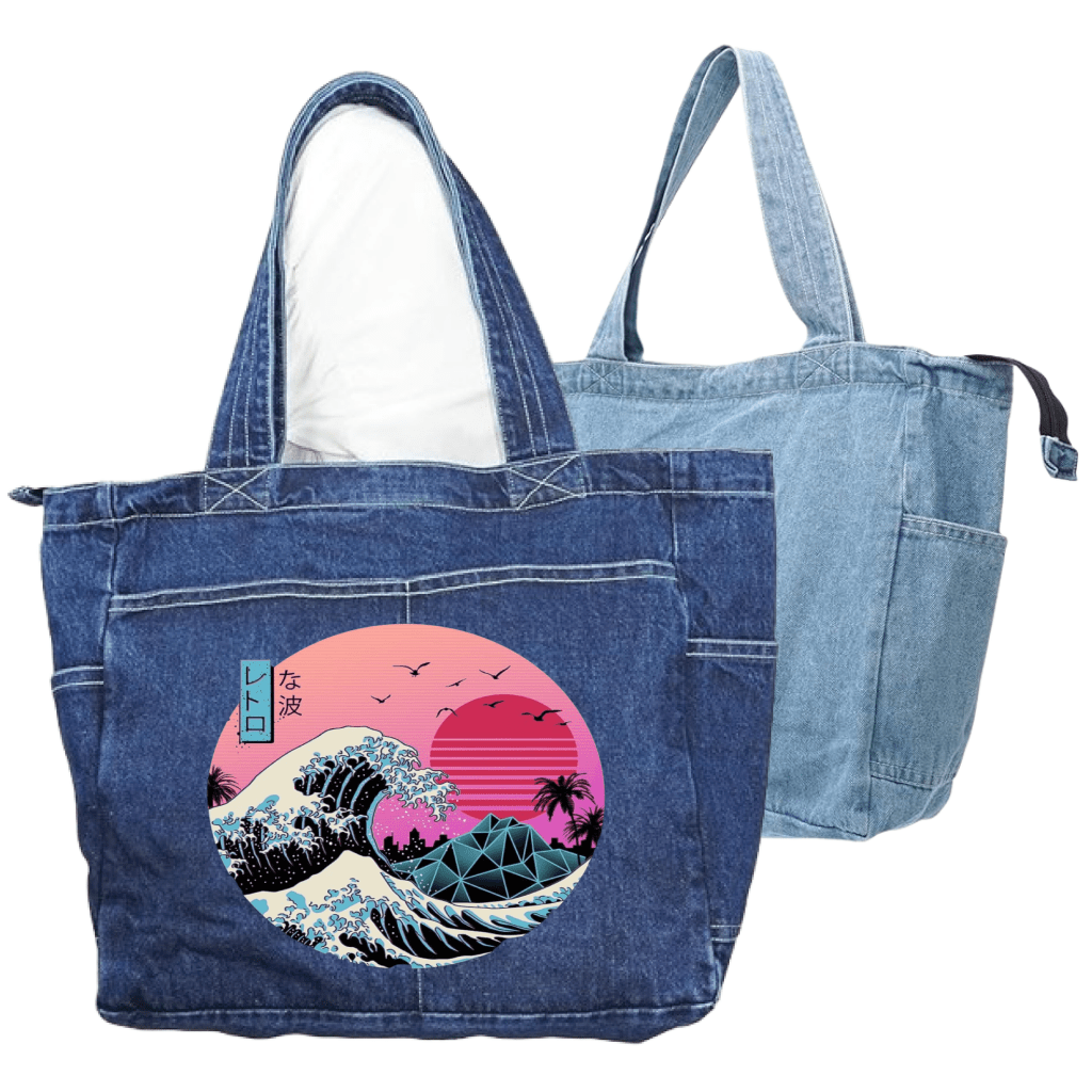 GREAT RETRO WAVE by VINCENT TRINIDAD custom denim jacket by DenimINK