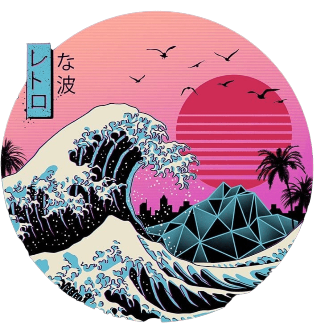 GREAT RETRO WAVE by VINCENT TRINIDAD custom denim jacket by DenimINK