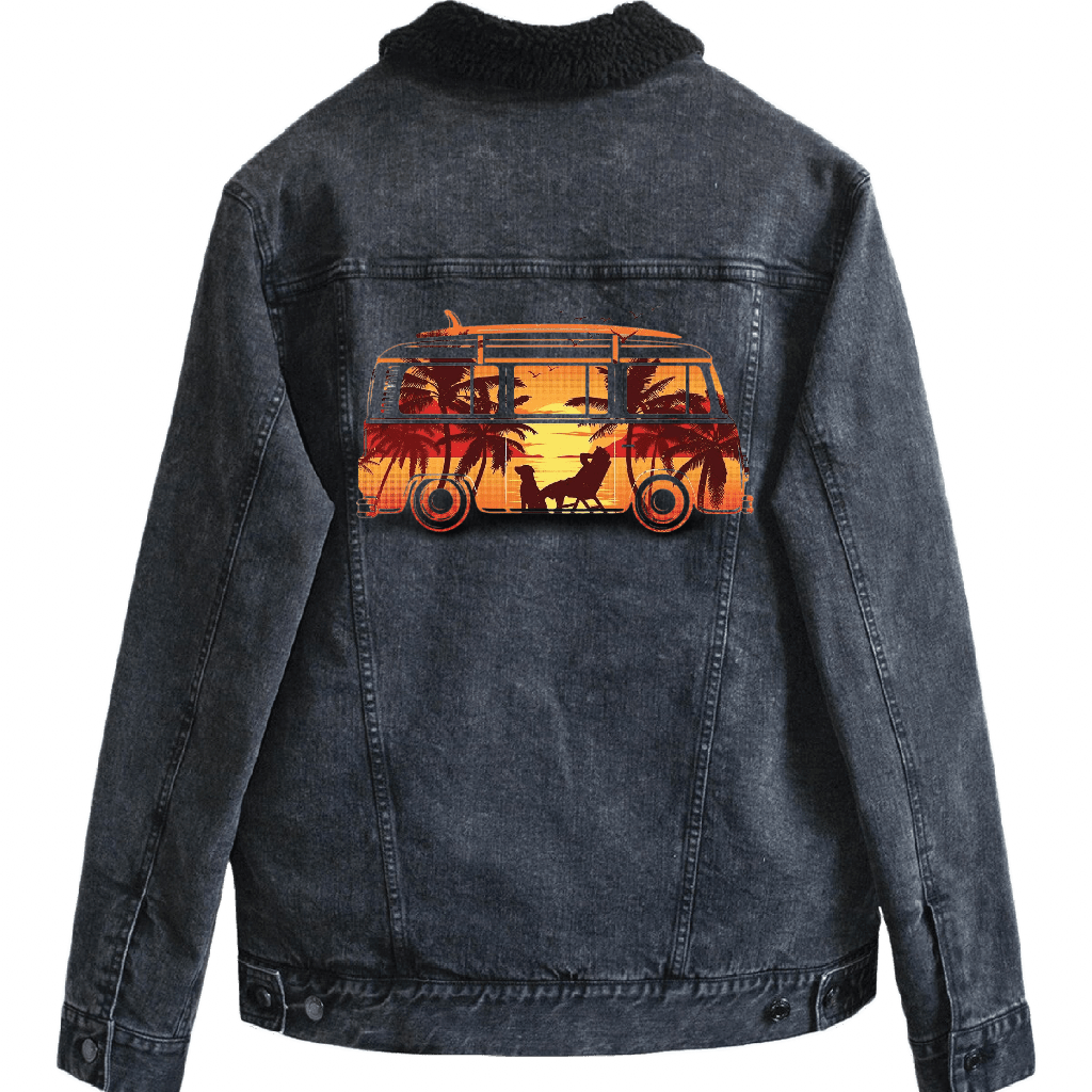 HIT THE ROAD by GRANT SHEPLEY custom denim jacket by DenimINK