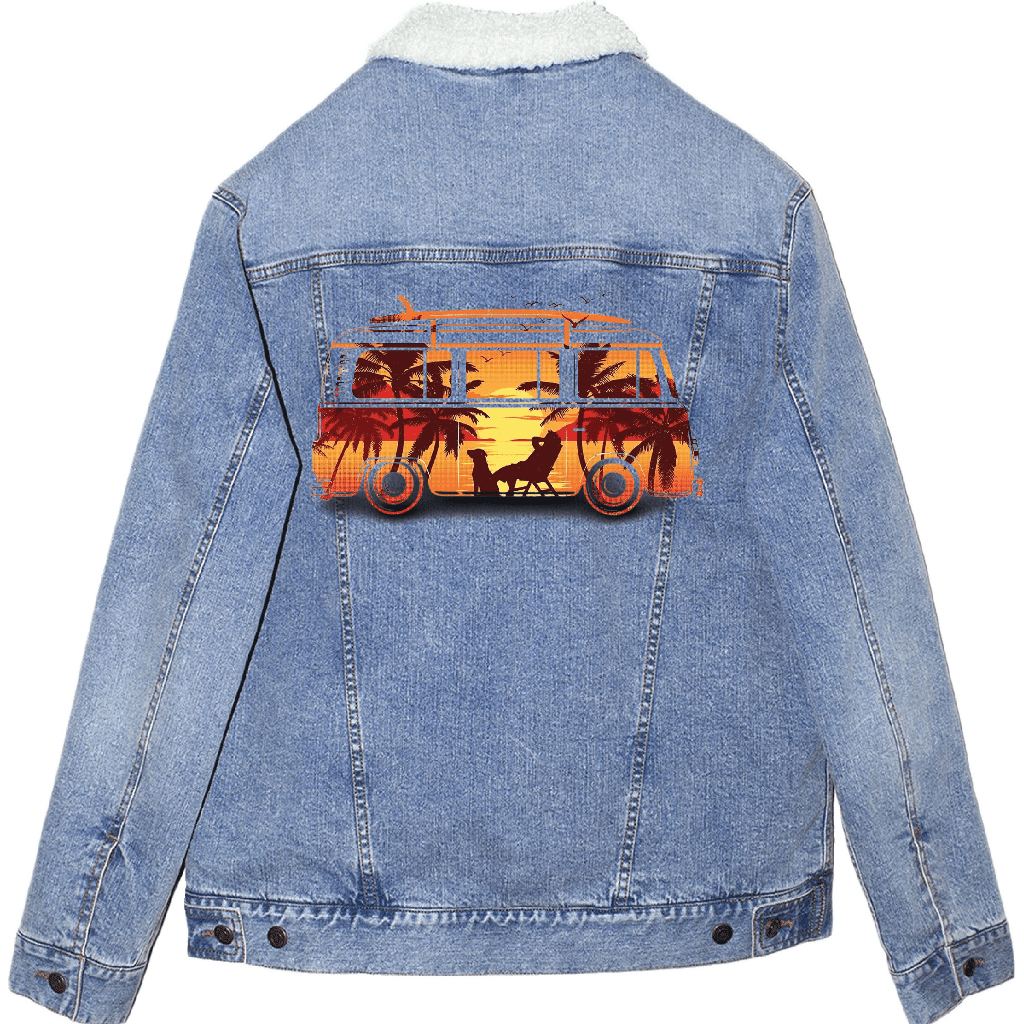 HIT THE ROAD by GRANT SHEPLEY custom denim jacket by DenimINK