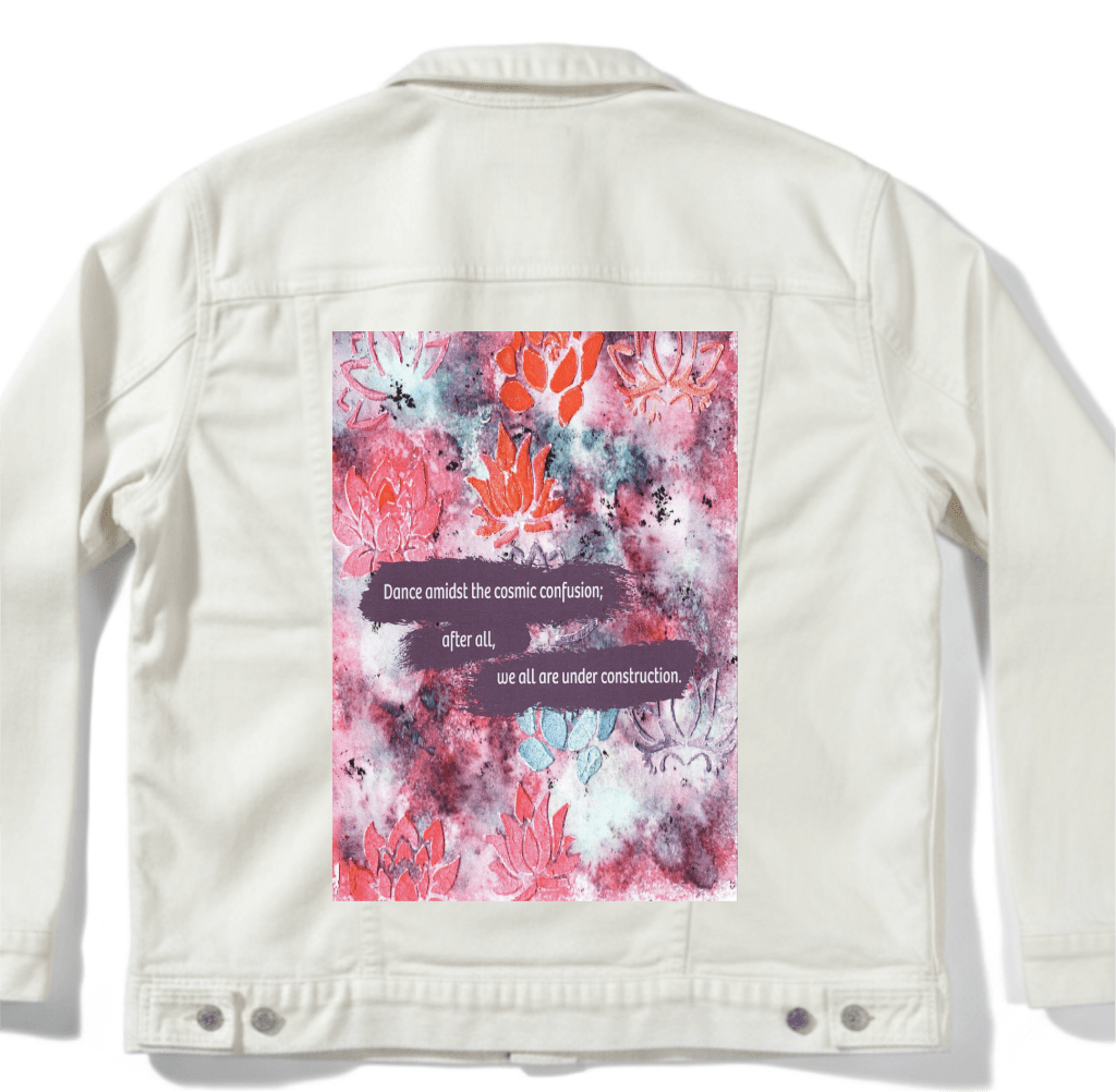 JUST DANCE by CANVAS and QUOTATIONS custom denim jacket by DenimINK