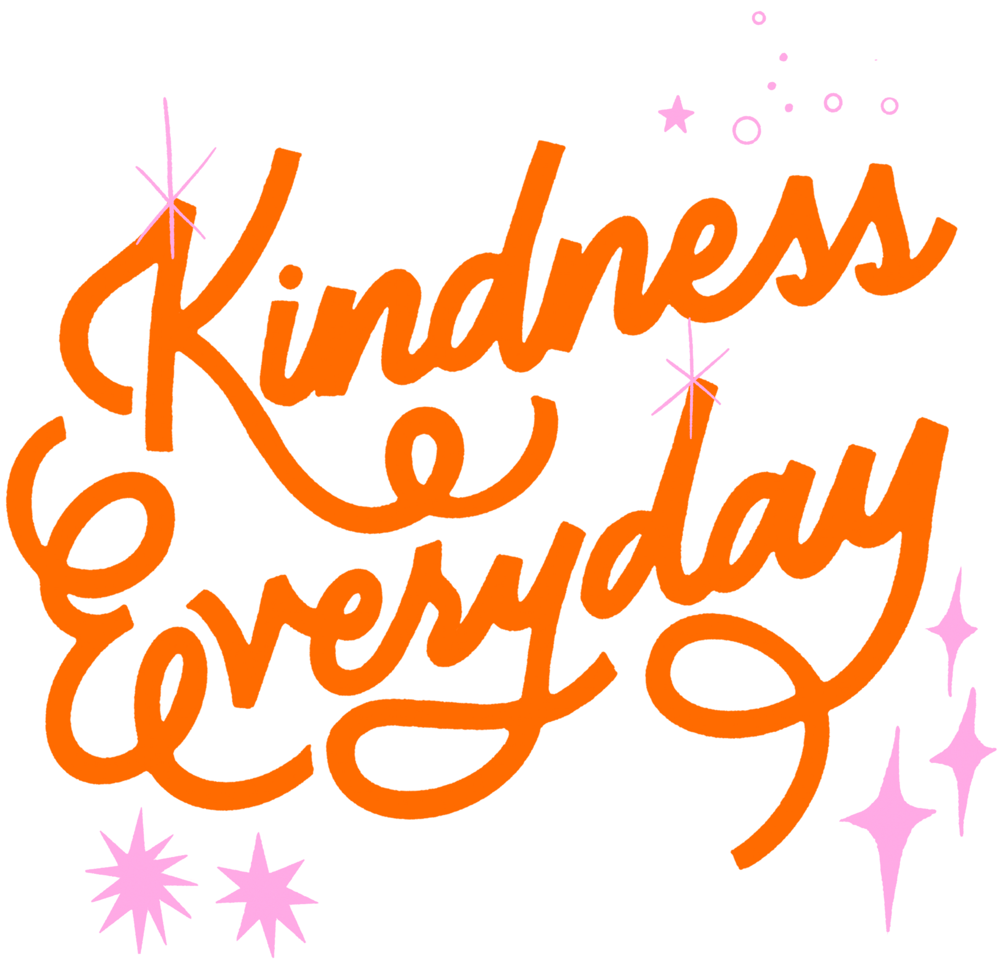 KINDNESS EVERYDAY by IndySign, printed on denim jackets and other denim products: tote bags, throw pillows, table place mats, aprons