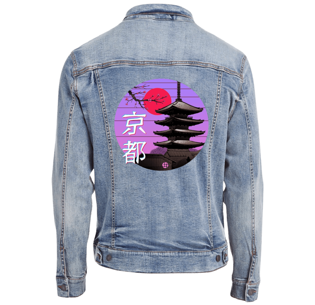 KYOTO WAVE by VINCENT TRINIDAD custom denim jacket by DenimINK