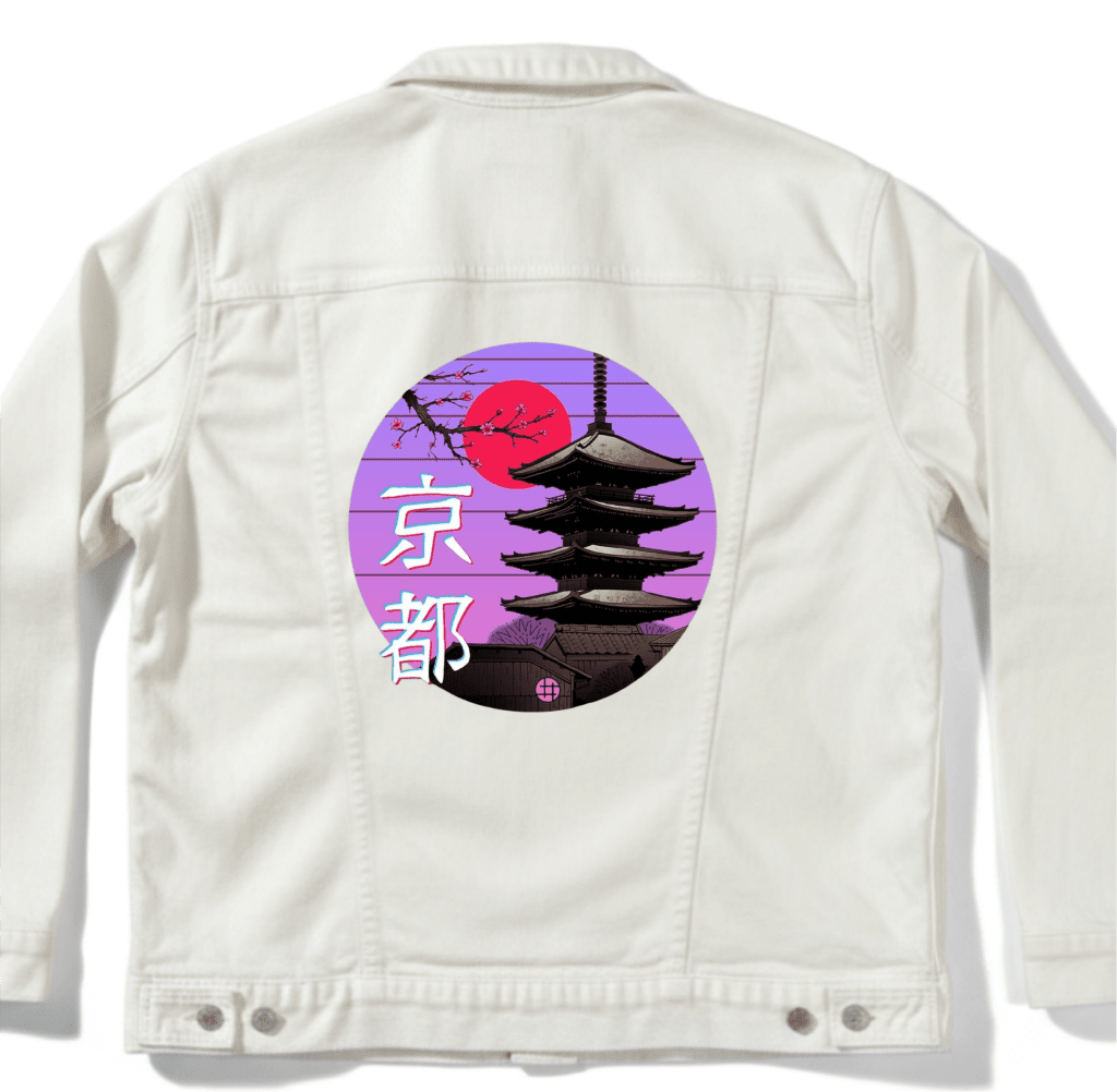 KYOTO WAVE by VINCENT TRINIDAD custom denim jacket by DenimINK