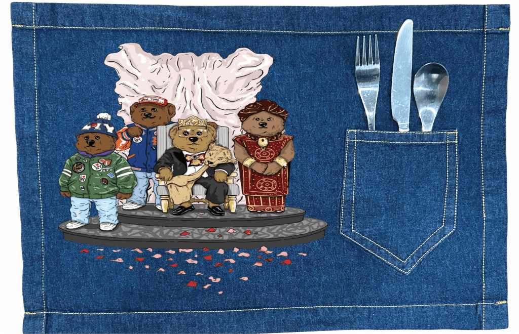 MOVING TO AMERICA, by THE NYGERIANS custom denim jacket by DenimINK