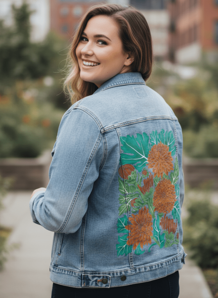 MUMS ALL NoBG by KITSCH AND CURATE, printed on denim jackets and other denim products: tote bags, throw pillows, table place mats, aprons