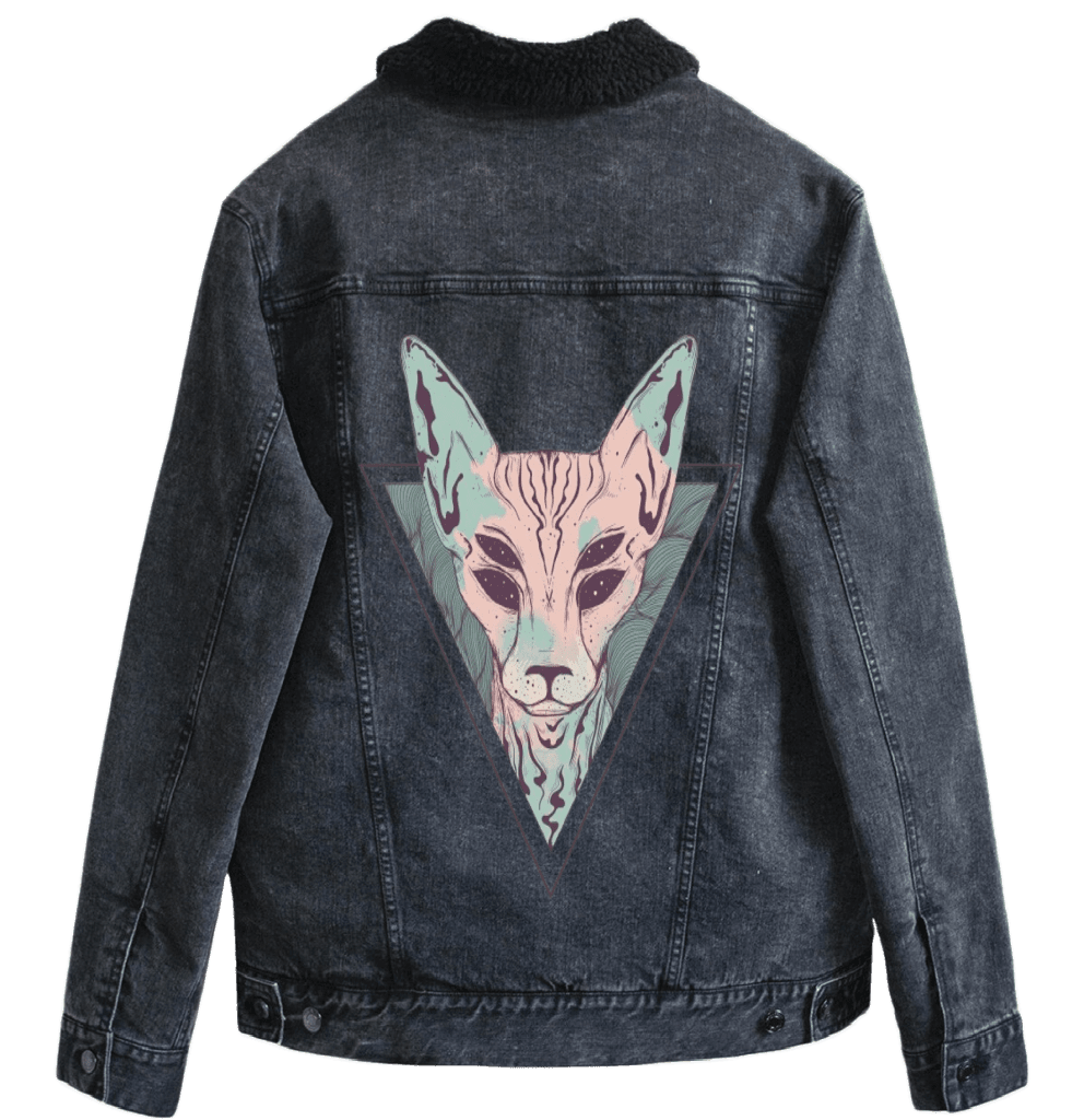 MYSTIC SPHINX by JESS ADAMS custom denim jacket by DenimINK