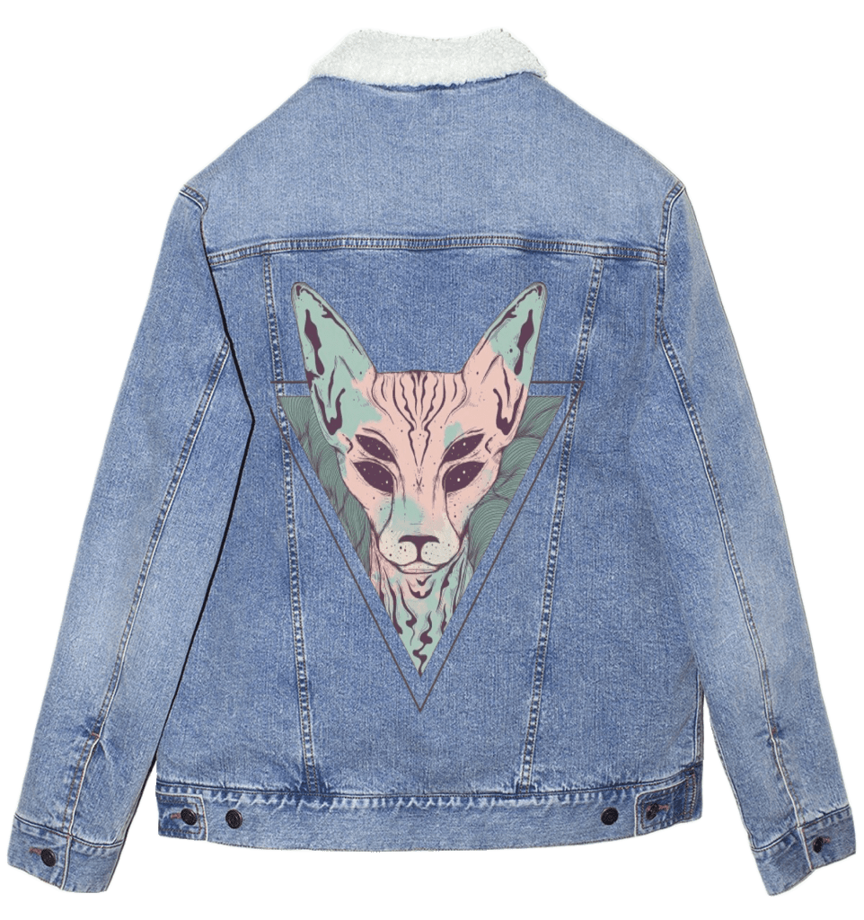 MYSTIC SPHINX by JESS ADAMS custom denim jacket by DenimINK