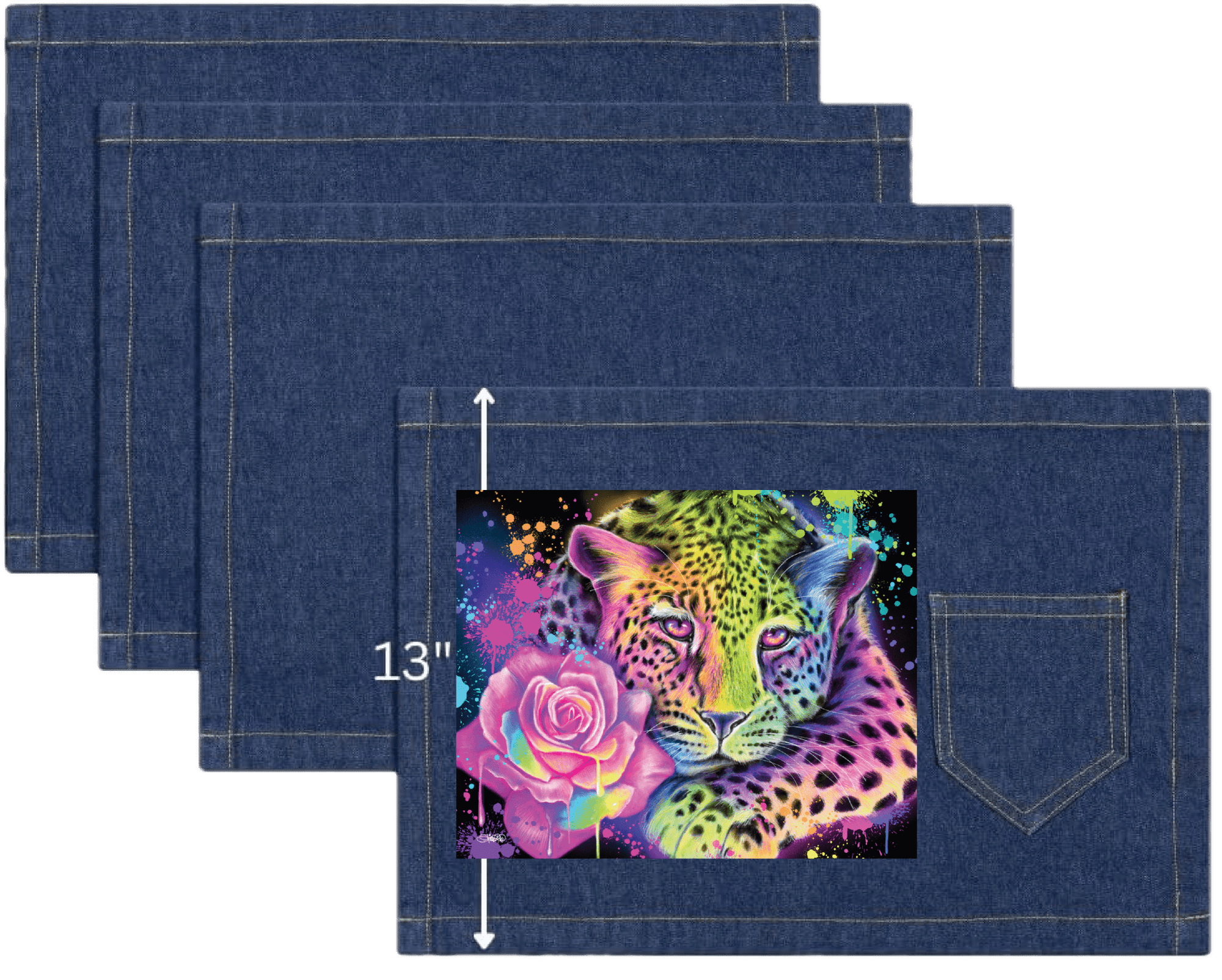 NEON RAINBOW LEOPARD by SHEENA PIKE