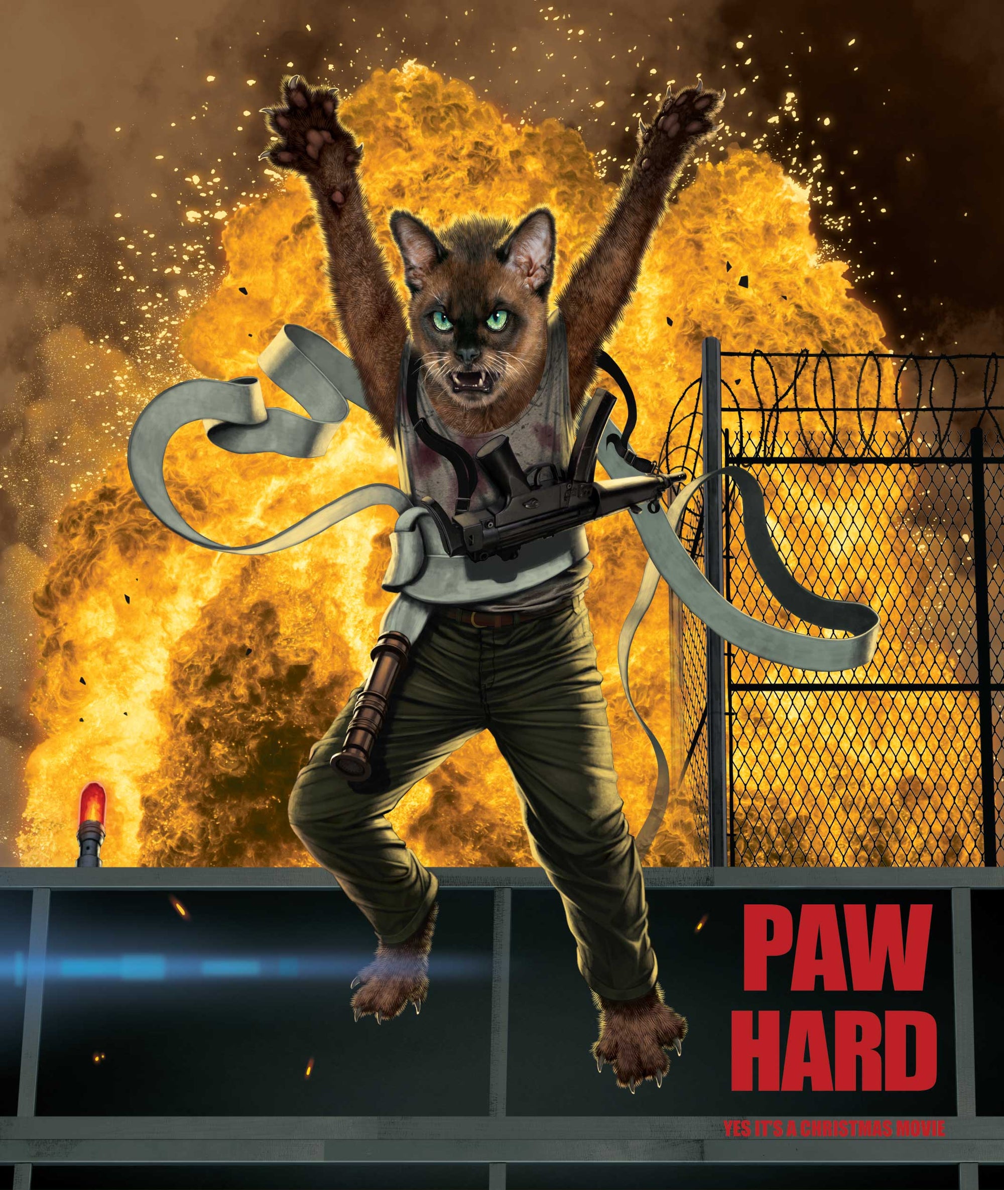 PAW HARD by VINCENT HIE, printed on denim jackets and other denim products: tote bags, throw pillows, table place mats, aprons