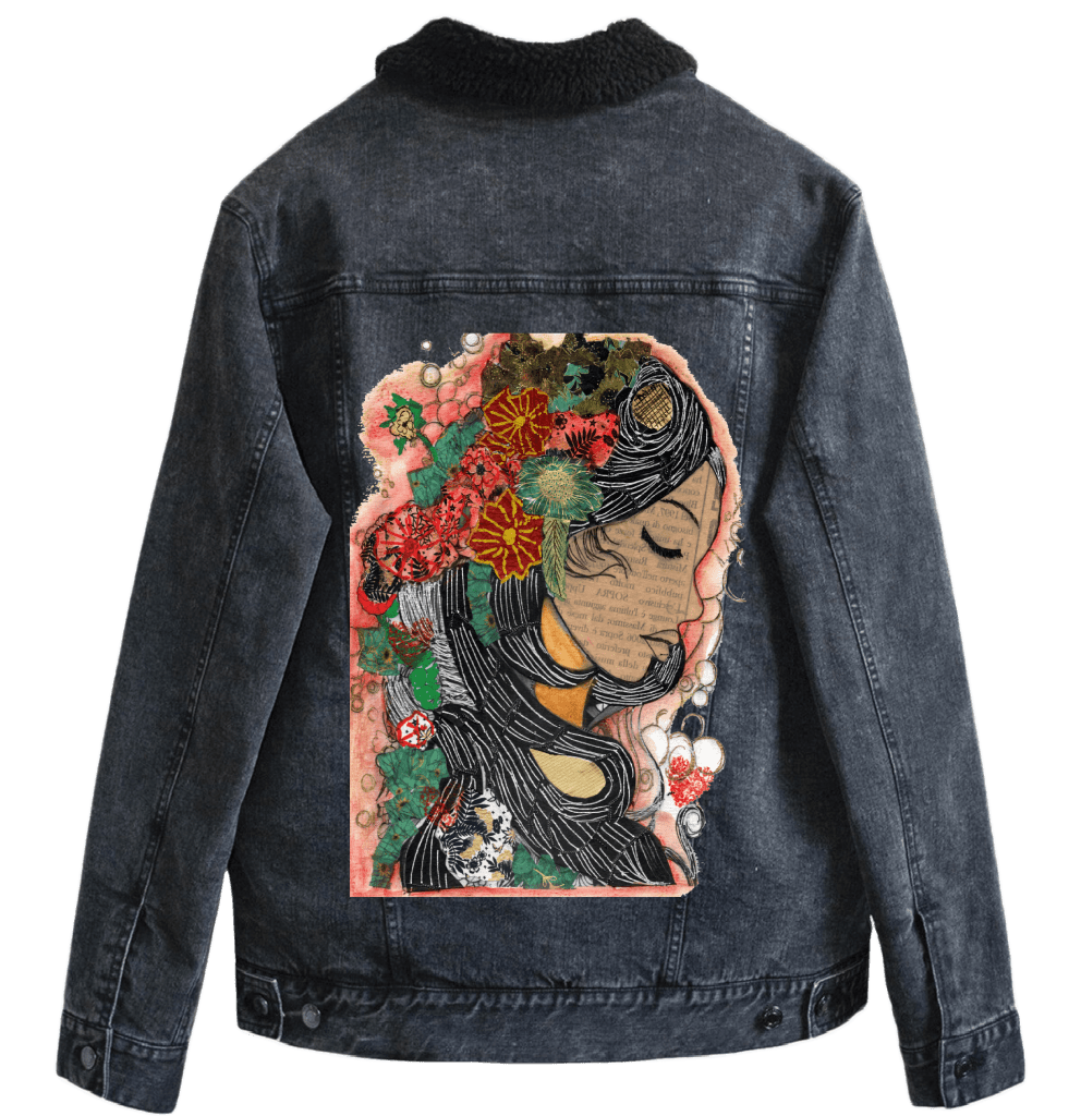 PRETTY WOMAN by CANVAS and QUOTATIONS custom denim jacket by DenimINK