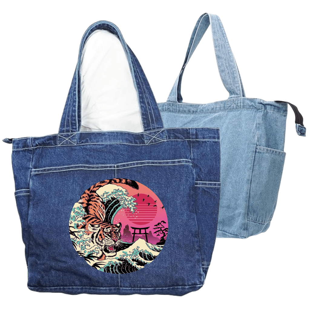 RAD TIGER WAVE by VINCENT TRINIDAD custom denim jacket by DenimINK