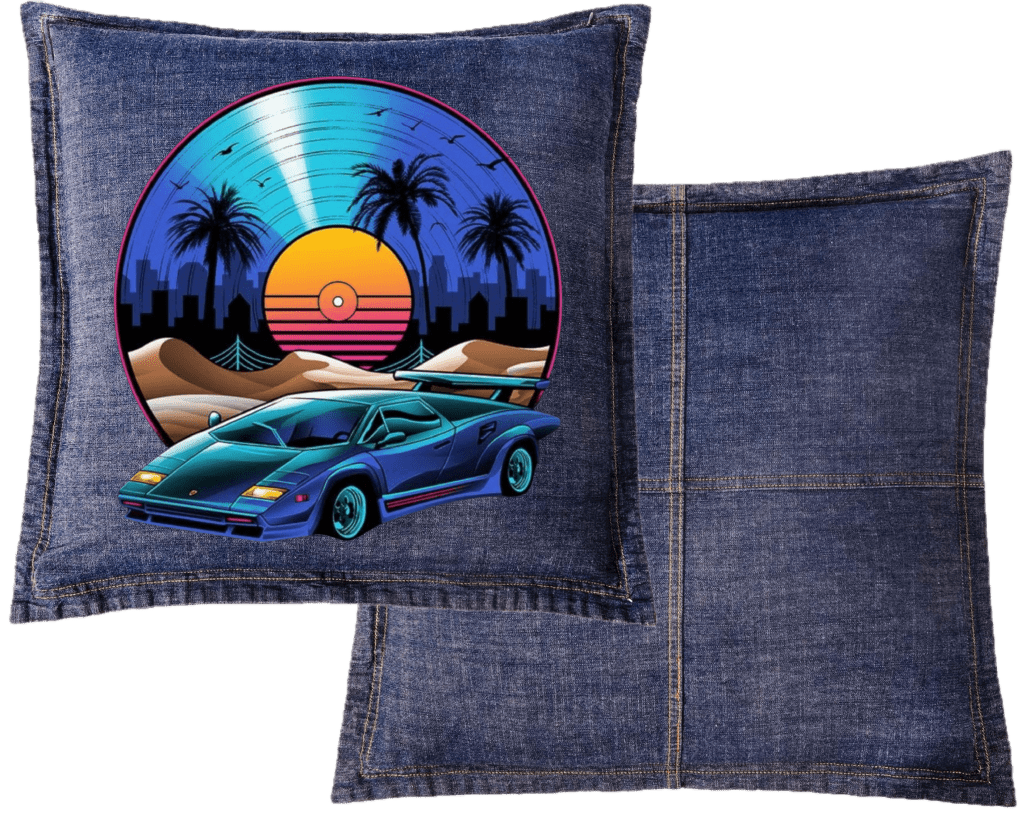 RETRO VINYL SOUNDTRACK by VINCENT TRINIDAD custom denim jacket by DenimINK