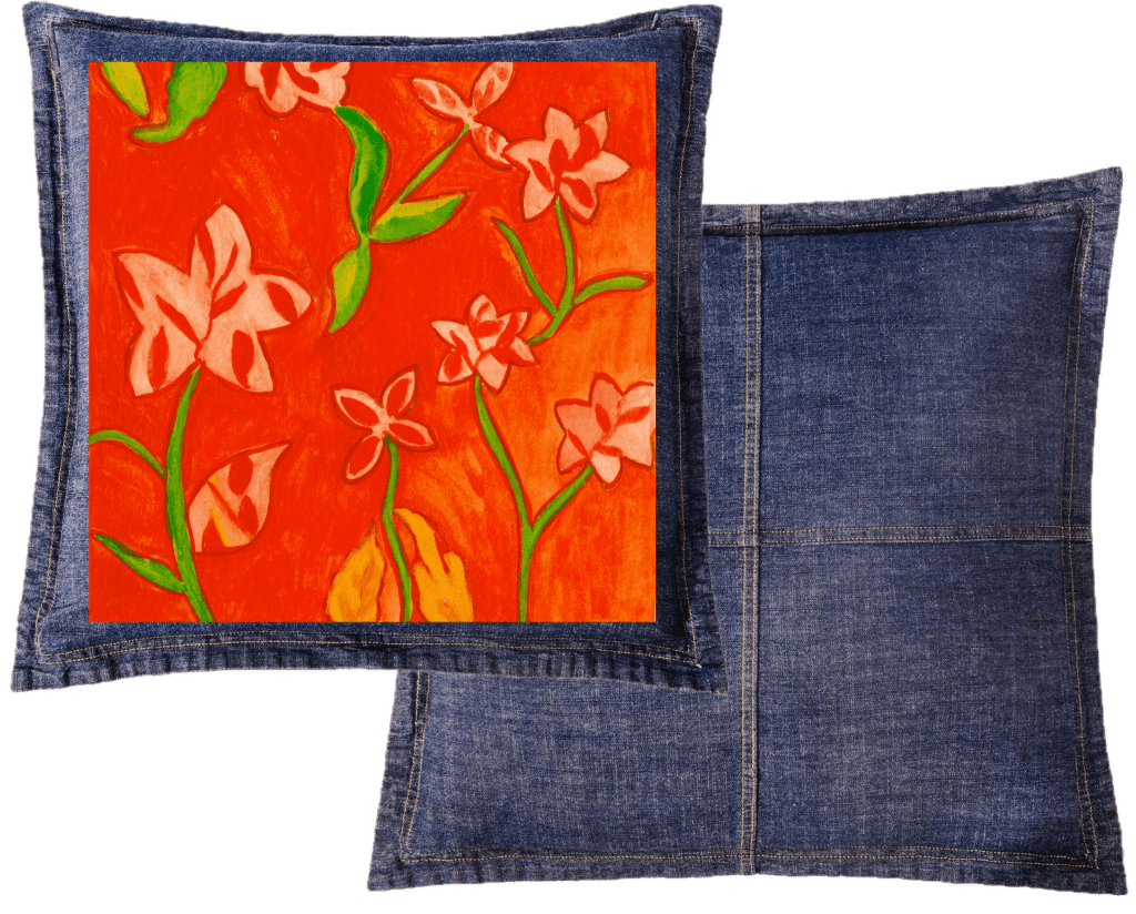 RUSTY FLOWERS by CANVAS and QUOTATIONS custom denim jacket by DenimINK