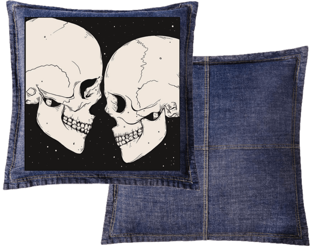 STAR CROSSED LOVERS with background by JESS ADAMS custom denim jacket by DenimINK