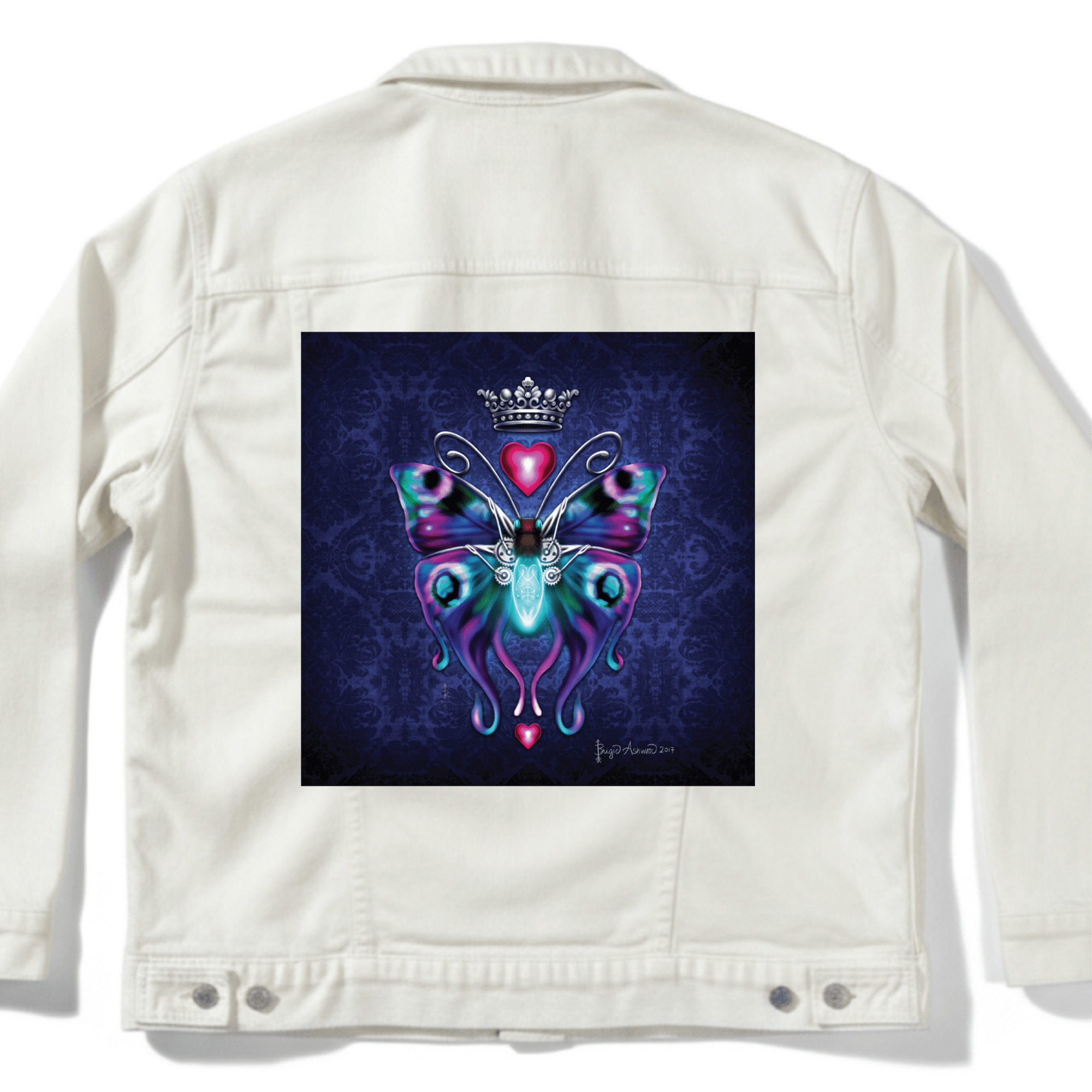 STEAMPUNK BUTTERFLY with background by BRIGID ASHWOOD