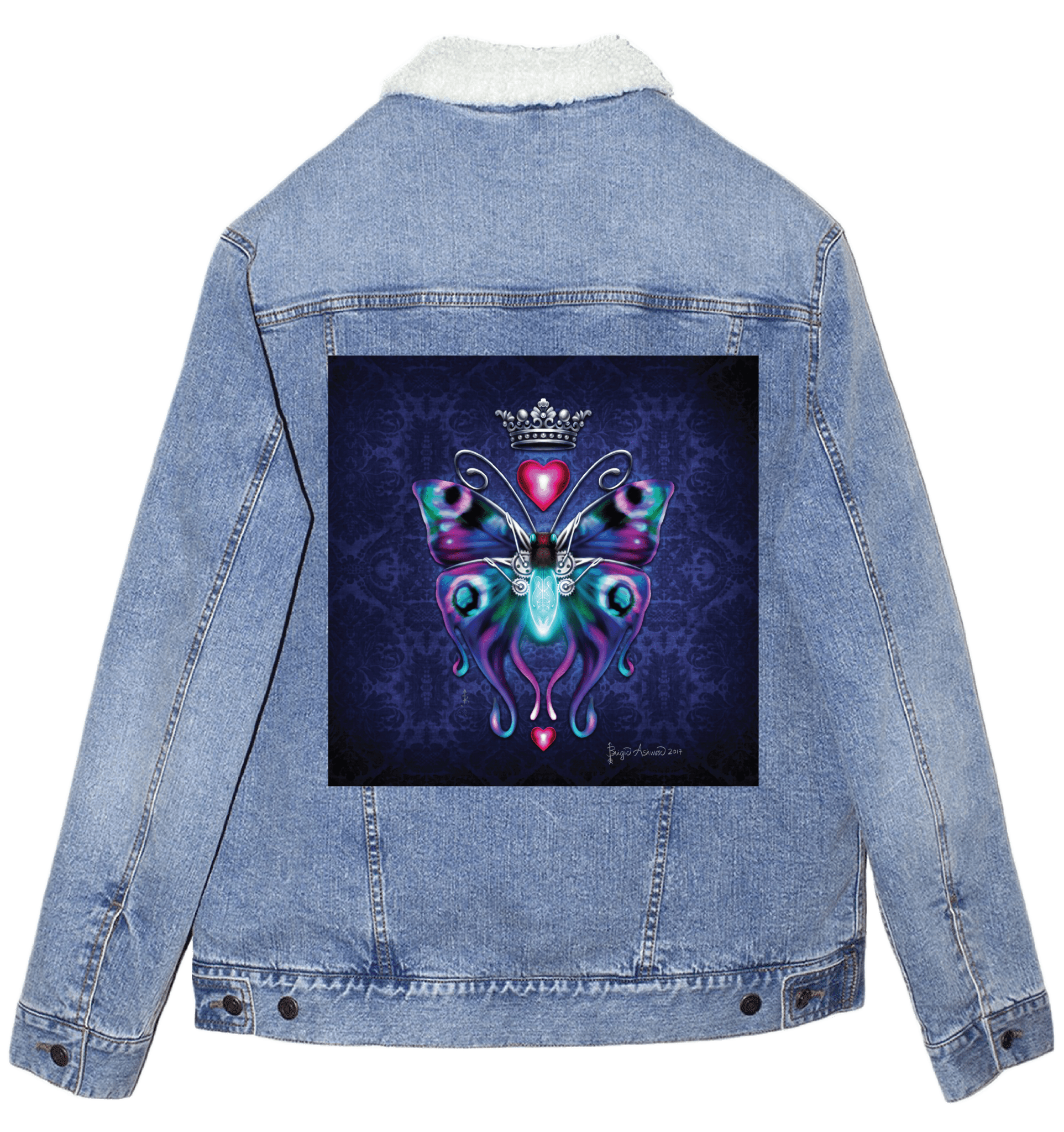 STEAMPUNK BUTTERFLY with background by BRIGID ASHWOOD