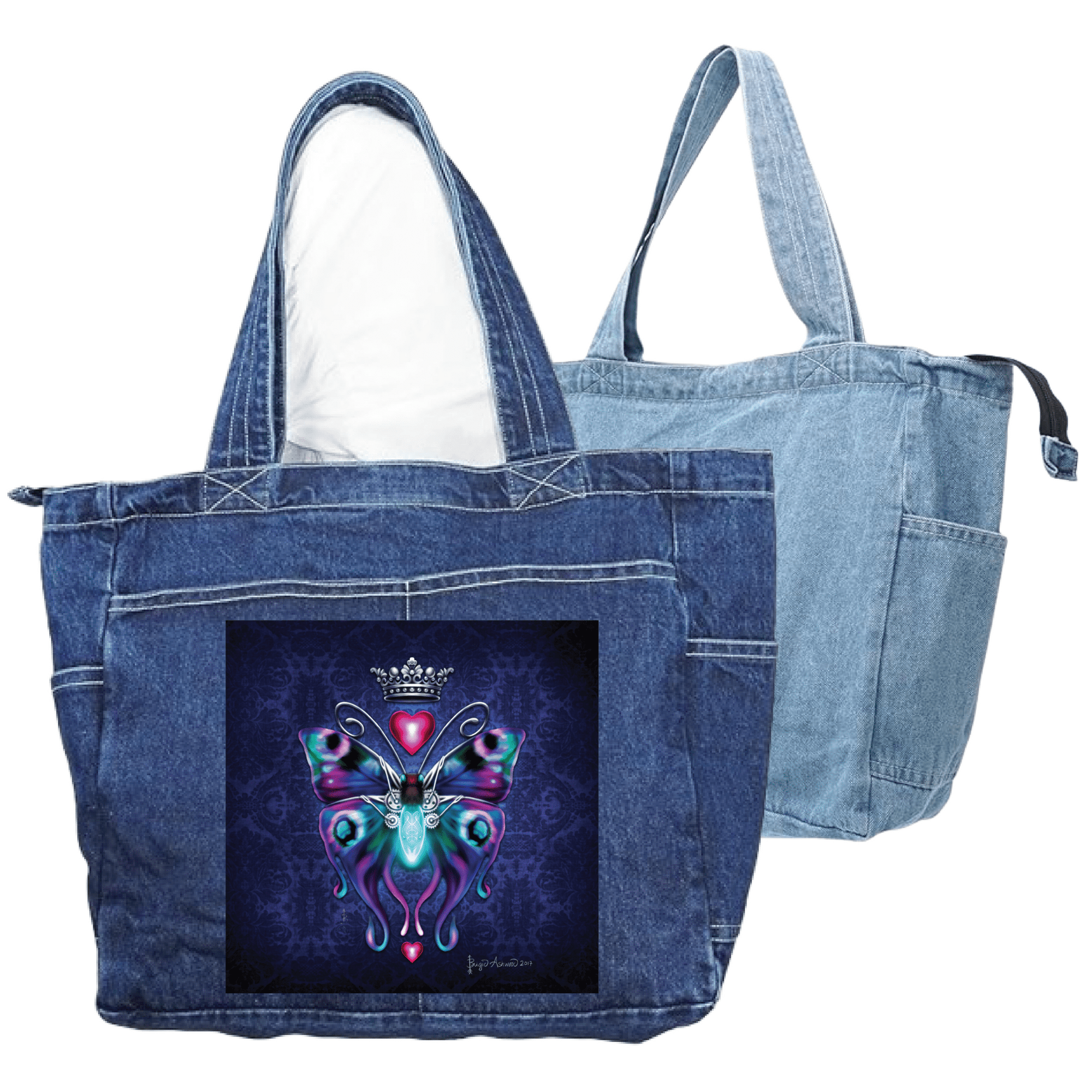 STEAMPUNK BUTTERFLY with background by BRIGID ASHWOOD