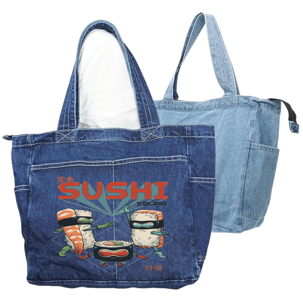 SUSHI SQUAD by VINCENT TRINIDAD custom denim jacket by DenimINK