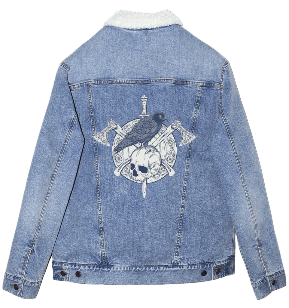 VIKINGS SHIELD by JESS ADAMS custom denim jacket by DenimINK