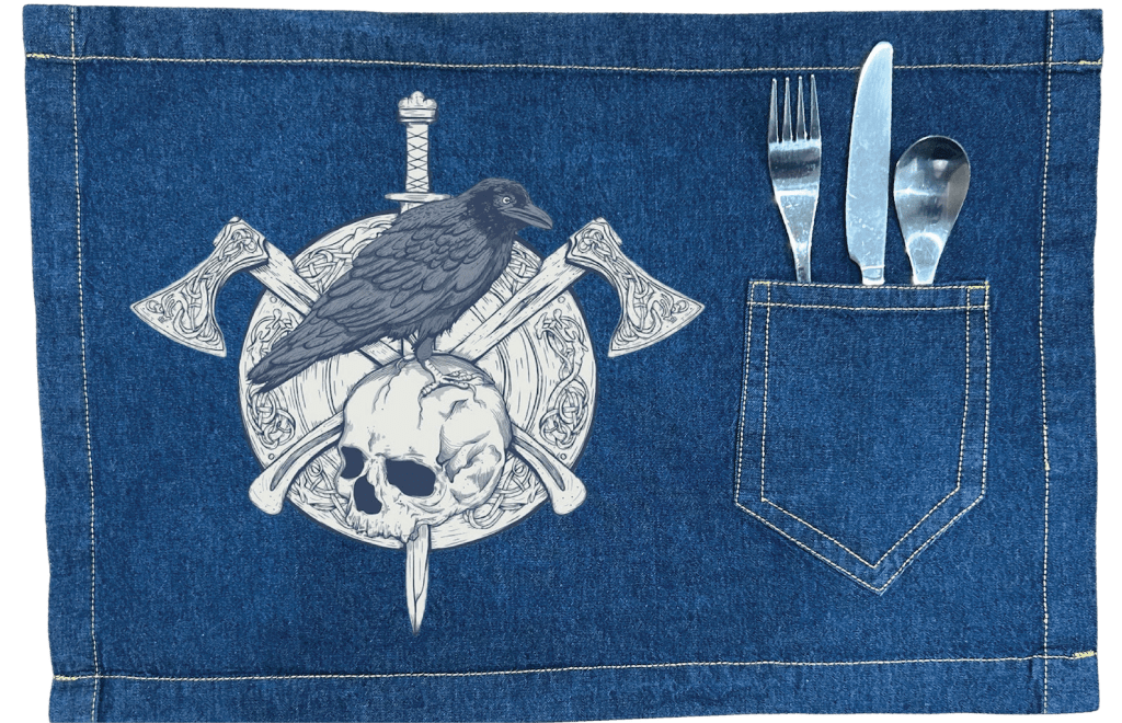 VIKINGS SHIELD by JESS ADAMS custom denim jacket by DenimINK