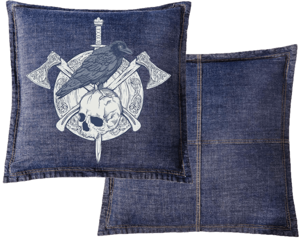 VIKINGS SHIELD by JESS ADAMS custom denim jacket by DenimINK