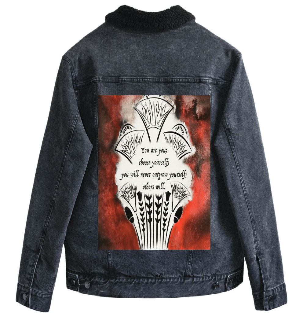 YOU ARE YOU by CANVAS and QUOTATIONS custom denim jacket by DenimINK