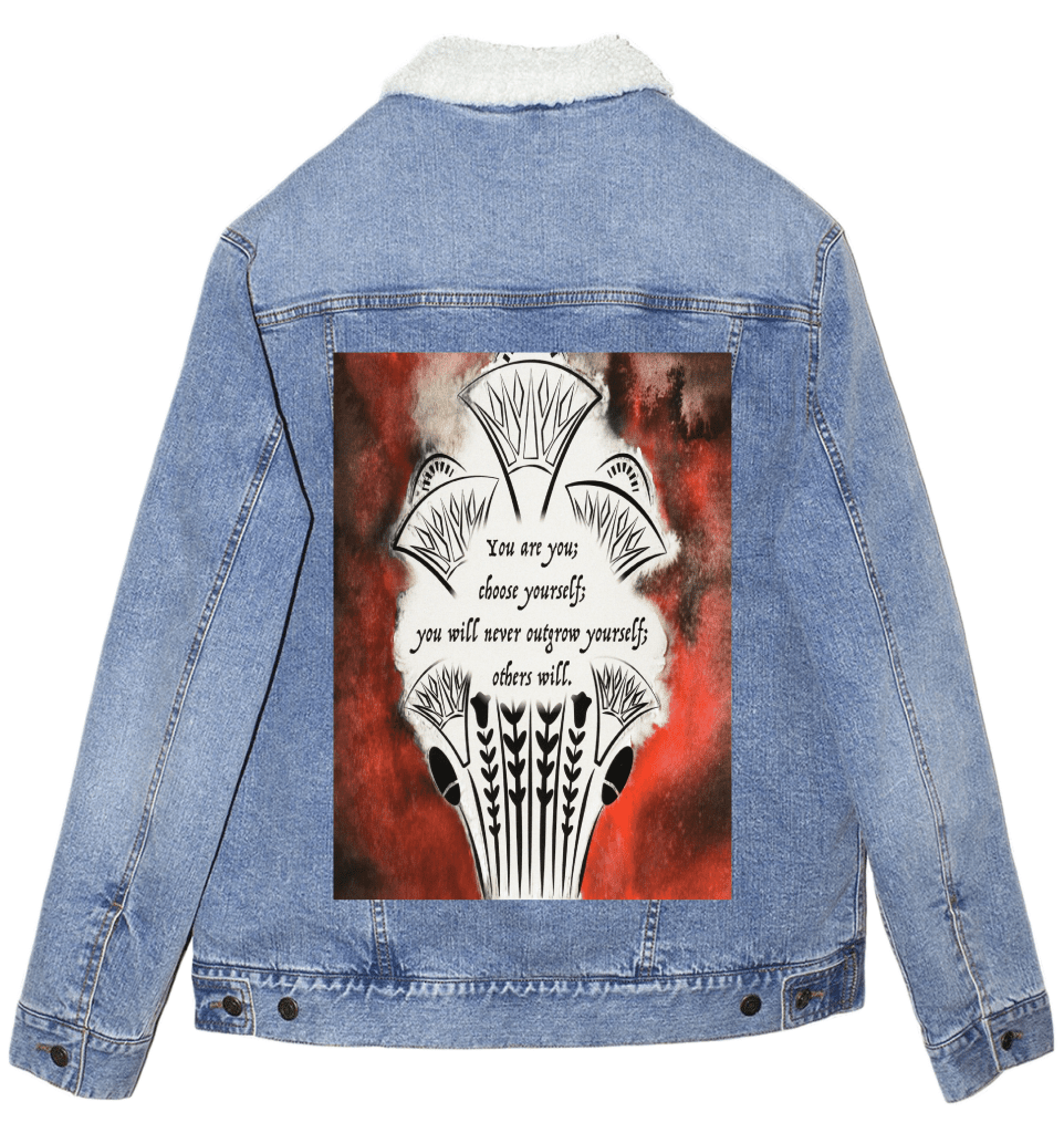 YOU ARE YOU by CANVAS and QUOTATIONS custom denim jacket by DenimINK
