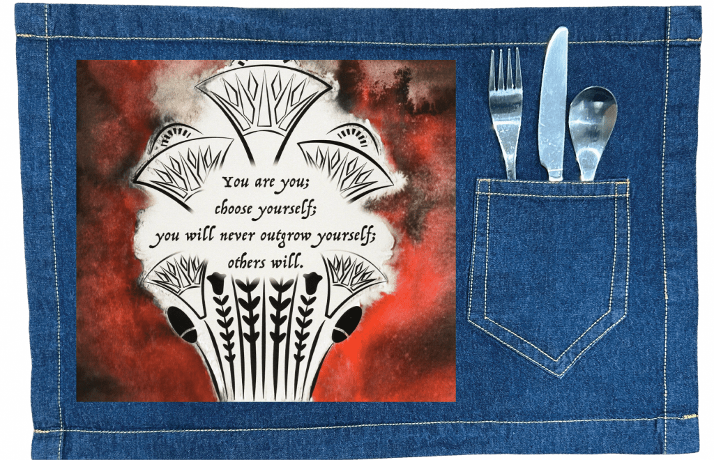 YOU ARE YOU by CANVAS and QUOTATIONS custom denim jacket by DenimINK