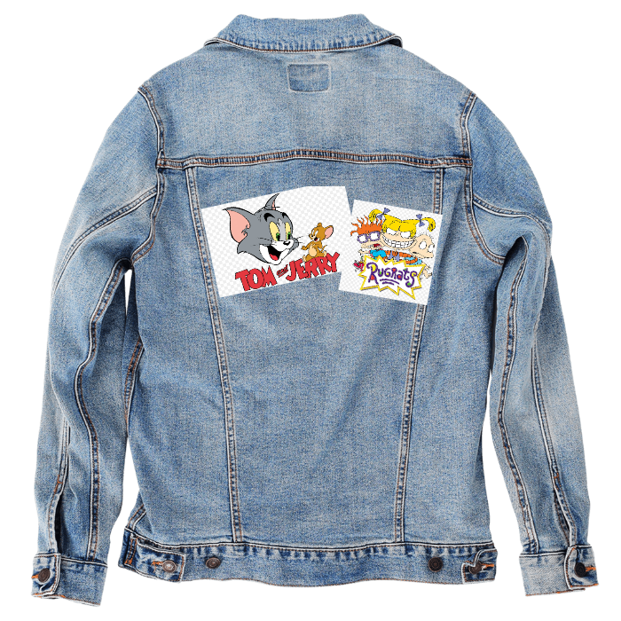 Customer Designed Custom Denim Jacket (hand-crafted) with 3 color choices of jacket: Stonewash, White, or Black. Unisex XS S M L XL 2X 3X. USA hand-crafted and USA digitally printed. Ships free within the USA & also ships Internationally.