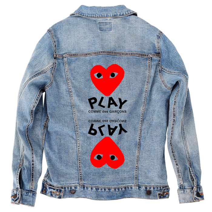 Customer Designed Custom Denim Jacket (hand-crafted) with 3 color choices of jacket: Stonewash, White, or Black. Unisex XS S M L XL 2X 3X. USA hand-crafted and USA digitally printed. Ships free within the USA & also ships Internationally.