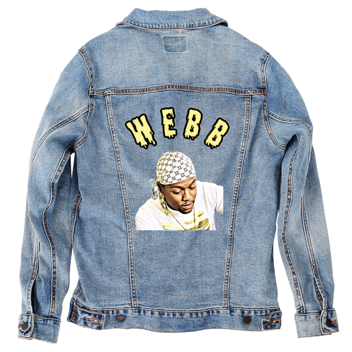 Customer Designed Custom Denim Jacket (hand-crafted) with 3 color choices of jacket: Stonewash, White, or Black. Unisex XS S M L XL 2X 3X. USA hand-crafted and USA digitally printed. Ships free within the USA & also ships Internationally.