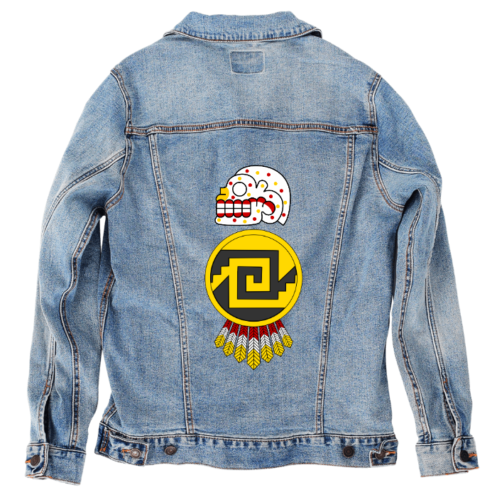 Customer Designed Custom Denim Jacket (hand-crafted) with 3 color choices of jacket: Stonewash, White, or Black. Unisex XS S M L XL 2X 3X. USA hand-crafted and USA digitally printed. Ships free within the USA & also ships Internationally.