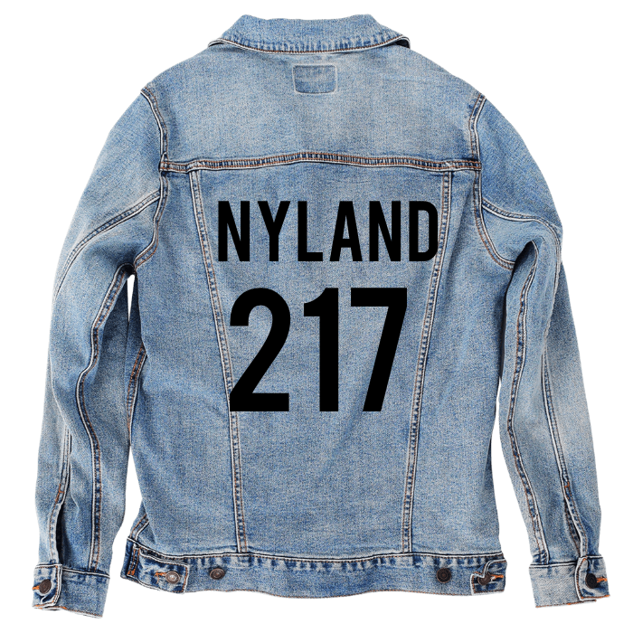Customer Designed Custom Denim Jacket (hand-crafted) with 3 color choices of jacket: Stonewash, White, or Black. Unisex XS S M L XL 2X 3X. USA hand-crafted and USA digitally printed. Ships free within the USA & also ships Internationally.