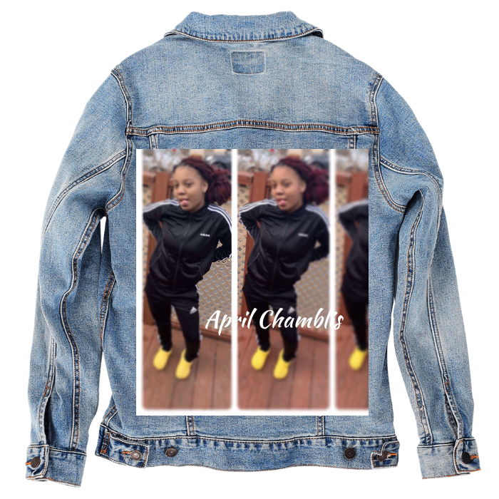 Customer Designed Custom Denim Jacket (hand-crafted) with 3 color choices of jacket: Stonewash, White, or Black. Unisex XS S M L XL 2X 3X. USA hand-crafted and USA digitally printed. Ships free within the USA & also ships Internationally.