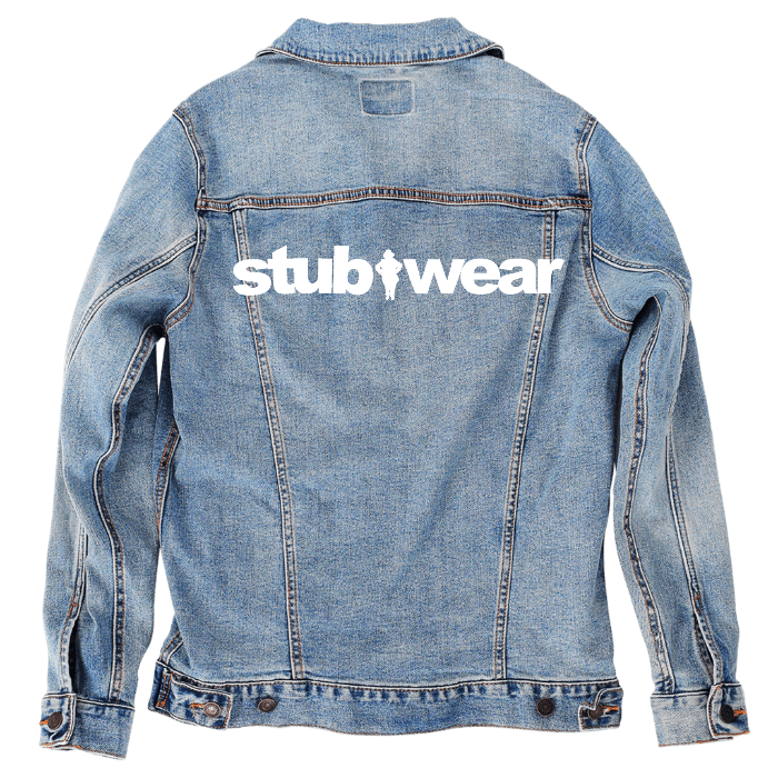 Customer Designed Custom Denim Jacket (hand-crafted) with 3 color choices of jacket: Stonewash, White, or Black. Unisex XS S M L XL 2X 3X. USA hand-crafted and USA digitally printed. Ships free within the USA & also ships Internationally.
