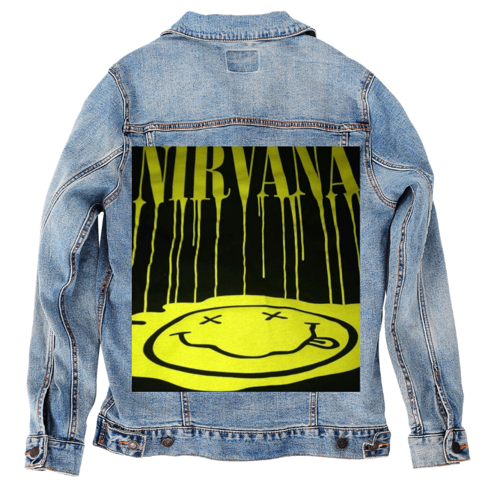 Customer Designed Custom Denim Jacket (hand-crafted) with 3 color choices of jacket: Stonewash, White, or Black. Unisex XS S M L XL 2X 3X. USA hand-crafted and USA digitally printed. Ships free within the USA & also ships Internationally.