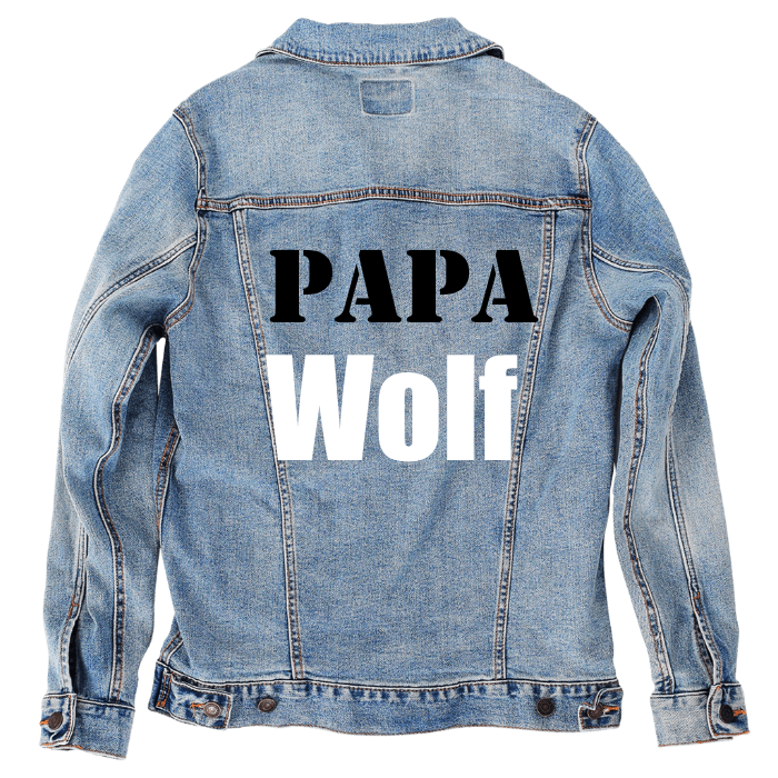 Customer Designed Custom Denim Jacket (hand-crafted) with 3 color choices of jacket: Stonewash, White, or Black. Unisex XS S M L XL 2X 3X. USA hand-crafted and USA digitally printed. Ships free within the USA & also ships Internationally.