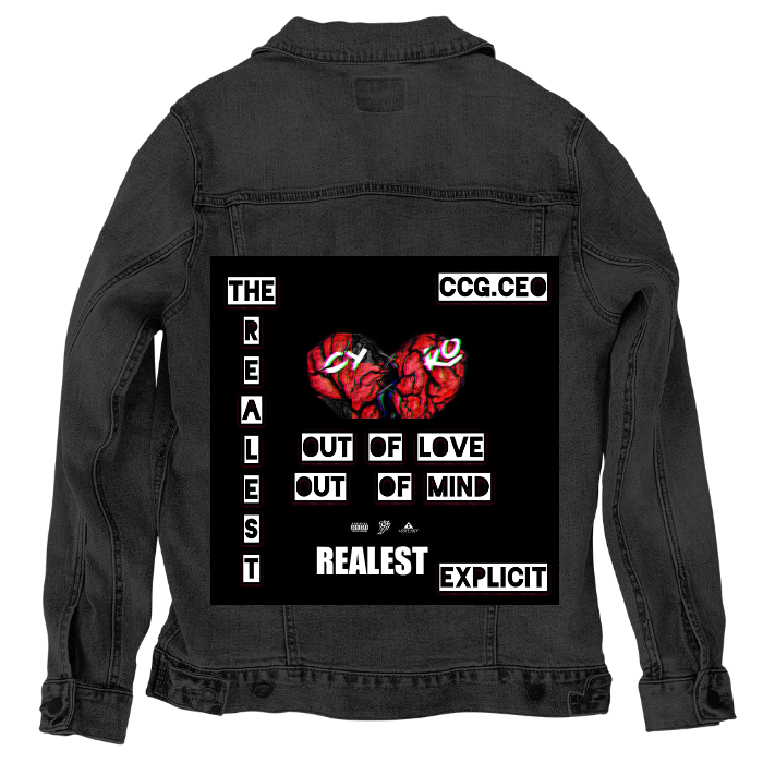Customer Designed Custom Denim Jacket (hand-crafted) with 3 color choices of jacket: Stonewash, White, or Black. Unisex XS S M L XL 2X 3X. USA hand-crafted and USA digitally printed. Ships free within the USA & also ships Internationally.