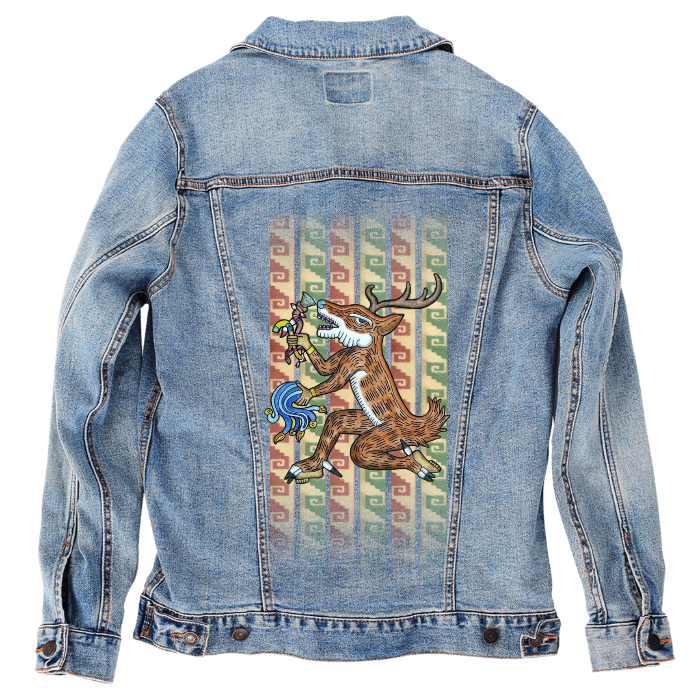 Customer Designed Custom Denim Jacket (hand-crafted) with 3 color choices of jacket: Stonewash, White, or Black. Unisex XS S M L XL 2X 3X. USA hand-crafted and USA digitally printed. Ships free within the USA & also ships Internationally.