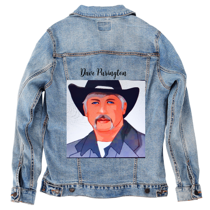 Customer Designed Custom Denim Jacket (hand-crafted) with 3 color choices of jacket: Stonewash, White, or Black. Unisex XS S M L XL 2X 3X. USA hand-crafted and USA digitally printed. Ships free within the USA & also ships Internationally.