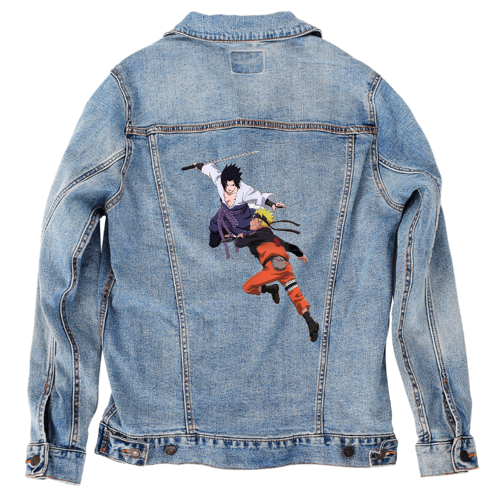 Customer Designed Custom Denim Jacket (hand-crafted) with 3 color choices of jacket: Stonewash, White, or Black. Unisex XS S M L XL 2X 3X. USA hand-crafted and USA digitally printed. Ships free within the USA & also ships Internationally.