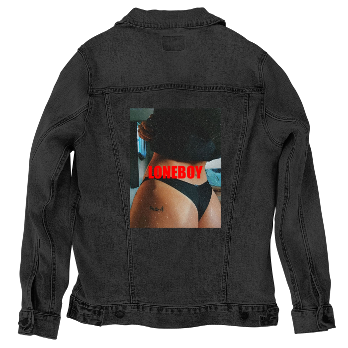 Customer Designed Custom Denim Jacket (hand-crafted) with 3 color choices of jacket: Stonewash, White, or Black. Unisex XS S M L XL 2X 3X. USA hand-crafted and USA digitally printed. Ships free within the USA & also ships Internationally.