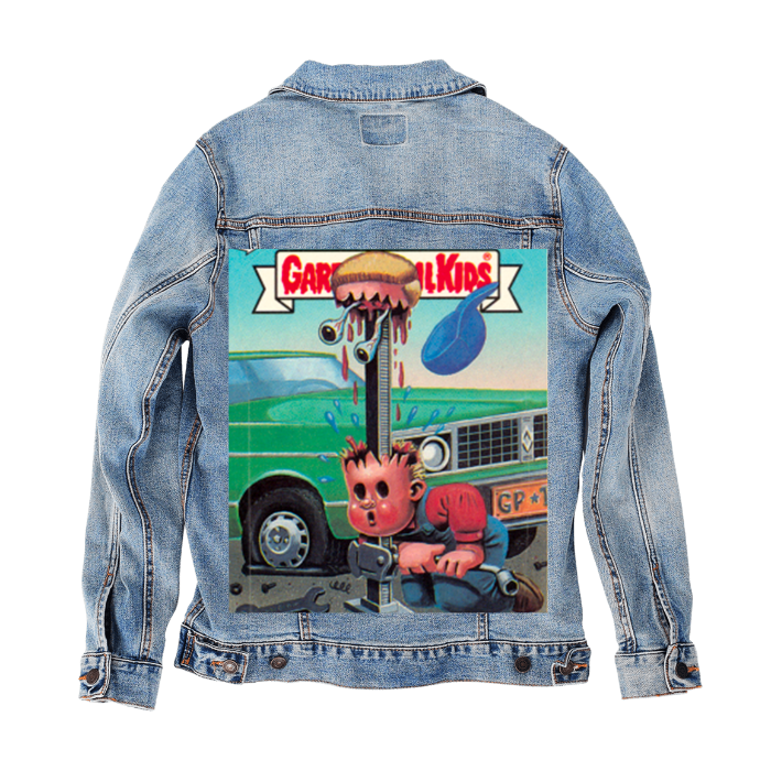 Customer Designed Custom Denim Jacket (hand-crafted) with 3 color choices of jacket: Stonewash, White, or Black. Unisex XS S M L XL 2X 3X. USA hand-crafted and USA digitally printed. Ships free within the USA & also ships Internationally.