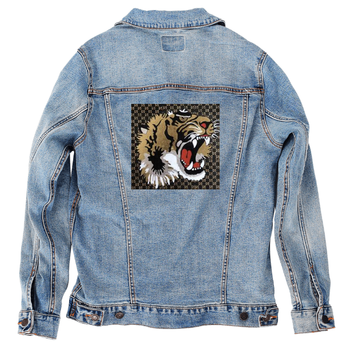 Customer Designed Custom Denim Jacket (hand-crafted) with 3 color choices of jacket: Stonewash, White, or Black. Unisex XS S M L XL 2X 3X. USA hand-crafted and USA digitally printed. Ships free within the USA & also ships Internationally.