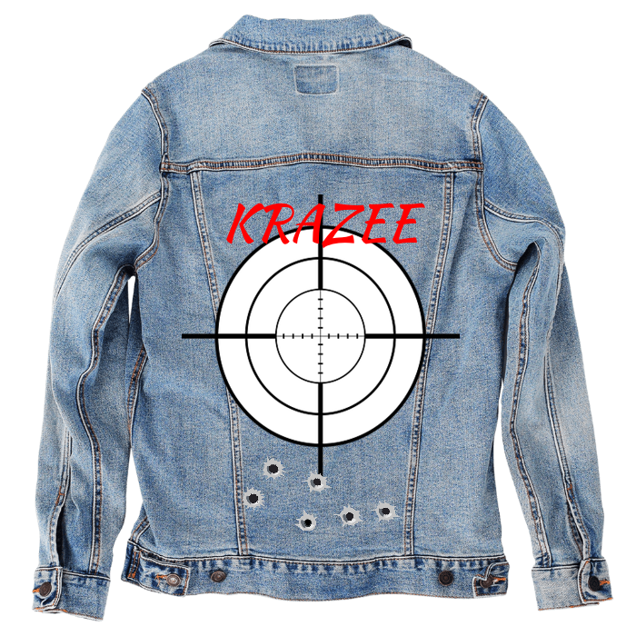 Customer Designed Custom Denim Jacket (hand-crafted) with 3 color choices of jacket: Stonewash, White, or Black. Unisex XS S M L XL 2X 3X. USA hand-crafted and USA digitally printed. Ships free within the USA & also ships Internationally.