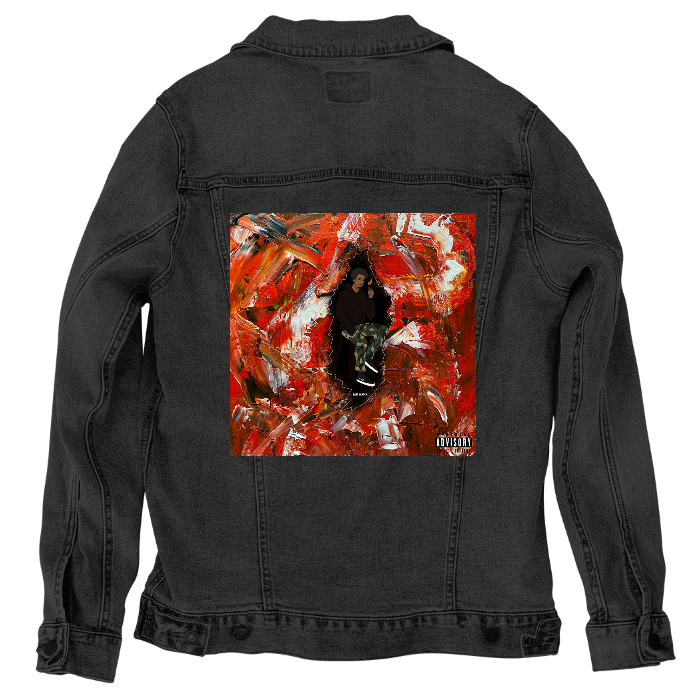 Customer Designed Custom Denim Jacket (hand-crafted) with 3 color choices of jacket: Stonewash, White, or Black. Unisex XS S M L XL 2X 3X. USA hand-crafted and USA digitally printed. Ships free within the USA & also ships Internationally.