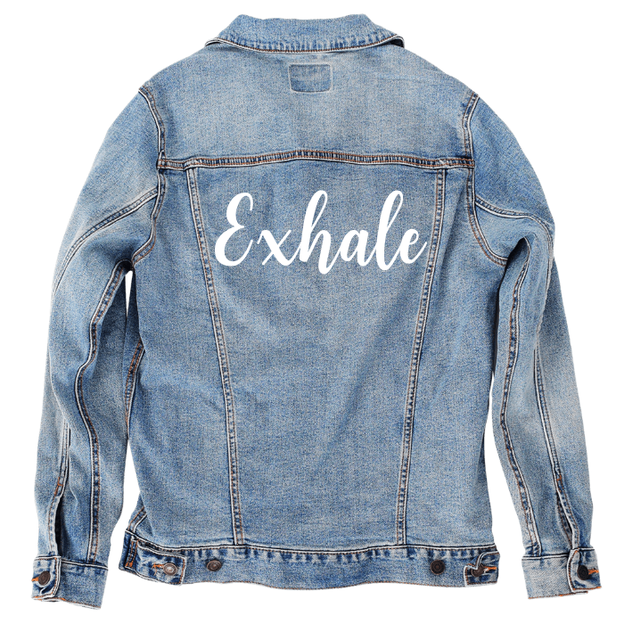 Customer Designed Custom Denim Jacket (hand-crafted) with 3 color choices of jacket: Stonewash, White, or Black. Unisex XS S M L XL 2X 3X. USA hand-crafted and USA digitally printed. Ships free within the USA & also ships Internationally.